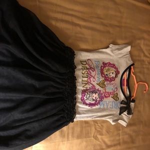 Ever after high dress 7/8 medium black and gray